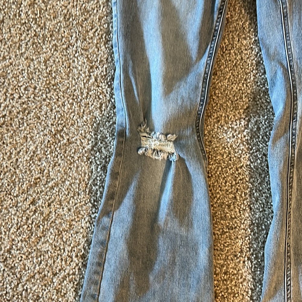 Women's Light Blue Flare Jeans - Picture 3 of 7